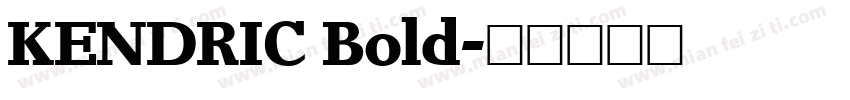 KENDRIC Bold字体转换